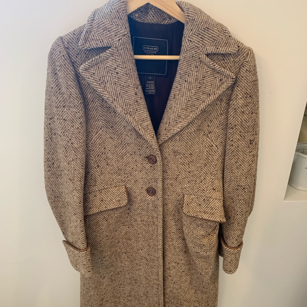 Coach Tweed Long Coat
